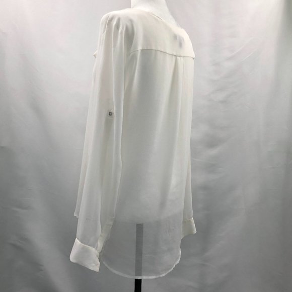 Le Chateau | Asymmetrical Blouse - Cream (Sz M) - Picture 2 of 6